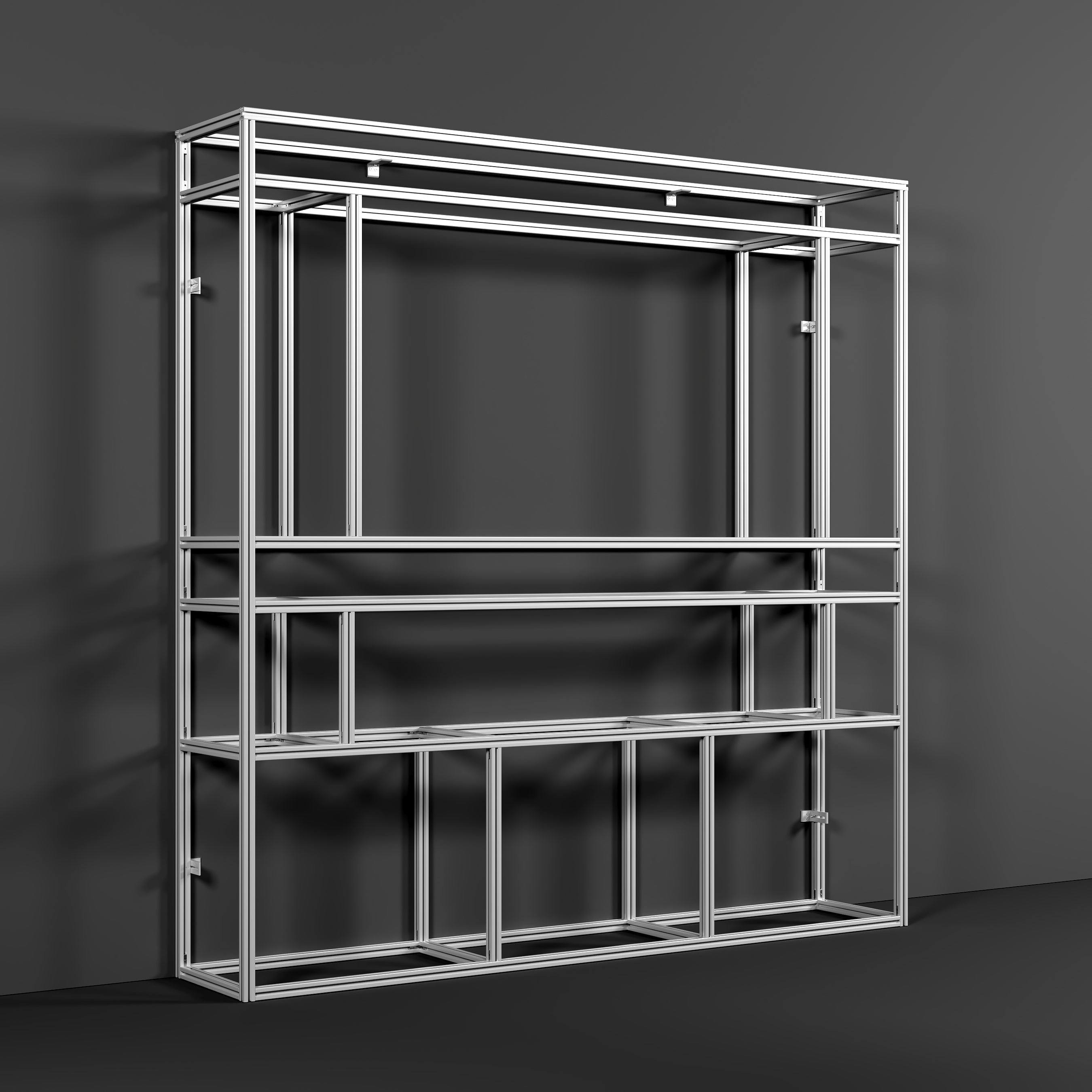 Easy-to-Install Aluminum Profile Media Wall Frame