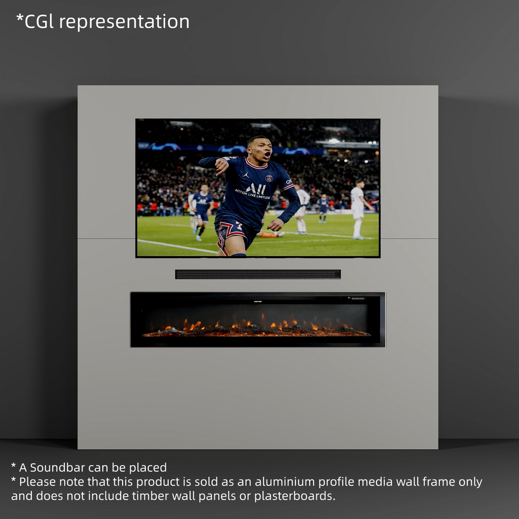 Easy-to-Install Aluminum Profile Media Wall Frame