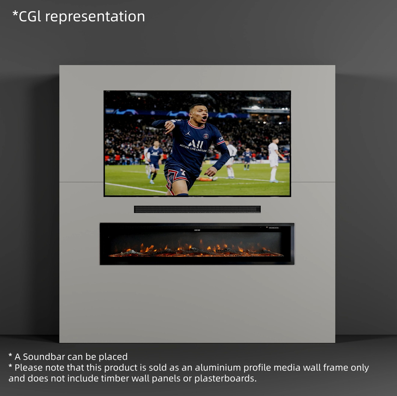 Easy-to-Install Aluminum Profile Media Wall Frame