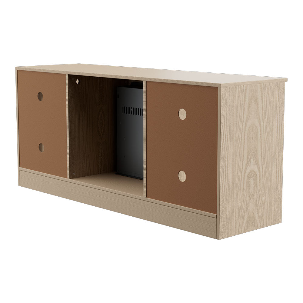 Fireplace Cabinet with 18inch Electric Fire | Touchscreen-enabled, remote-controlled, timer-operated