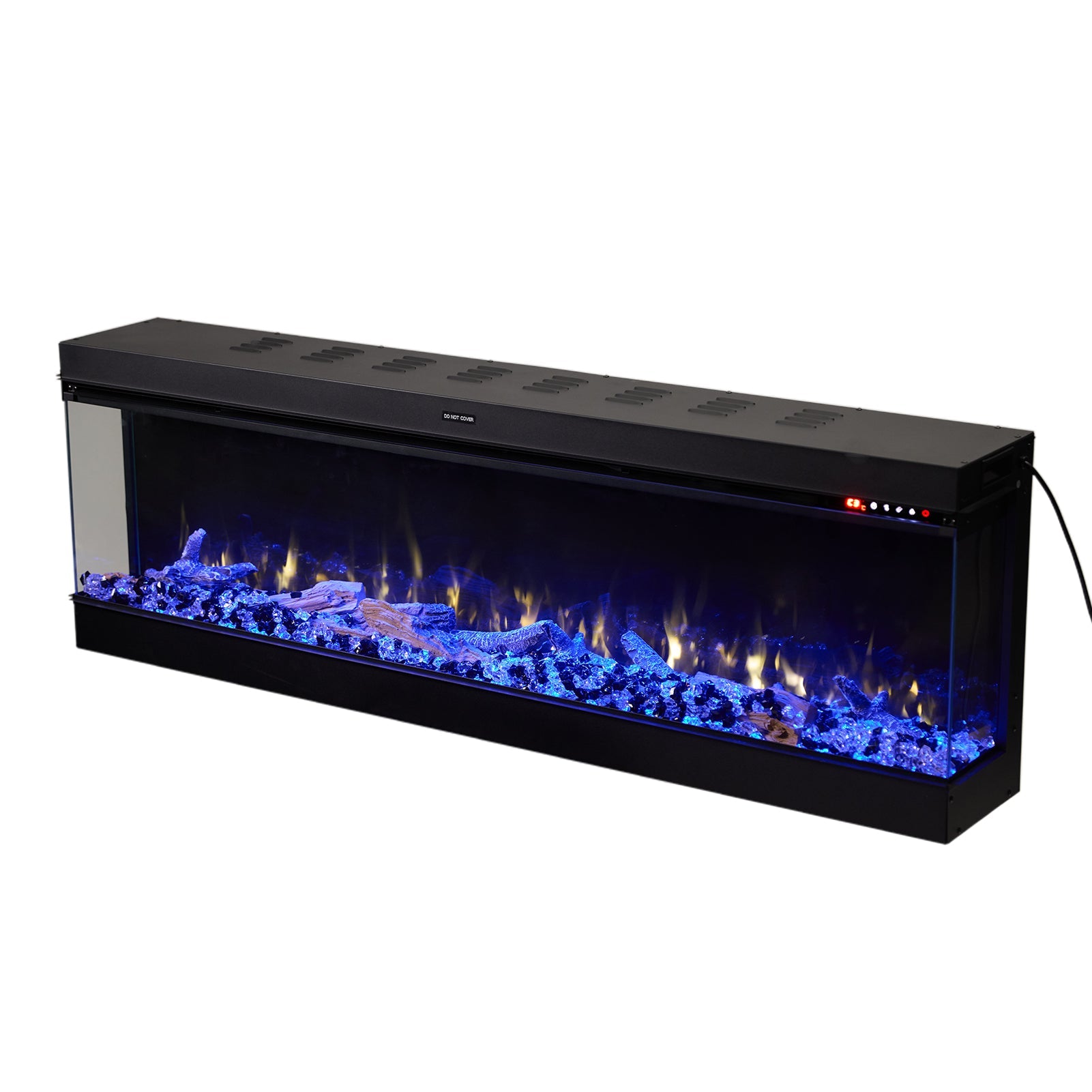 50/60/70/80inch 3-sided Electric Fireplace with Adjustable Color, Temperature and Timing, Controlled by APP