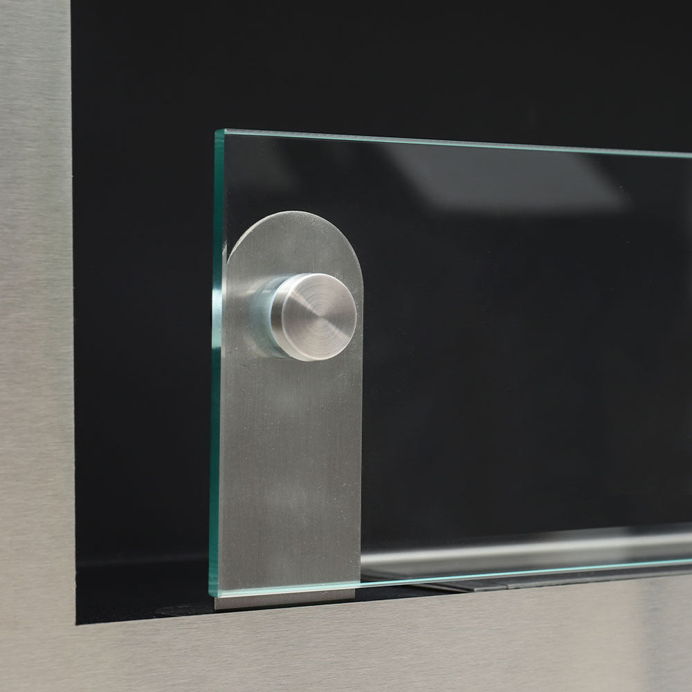 45inch Bio Ethanol Built in Recessed Wall Mount  Fireplace Silver