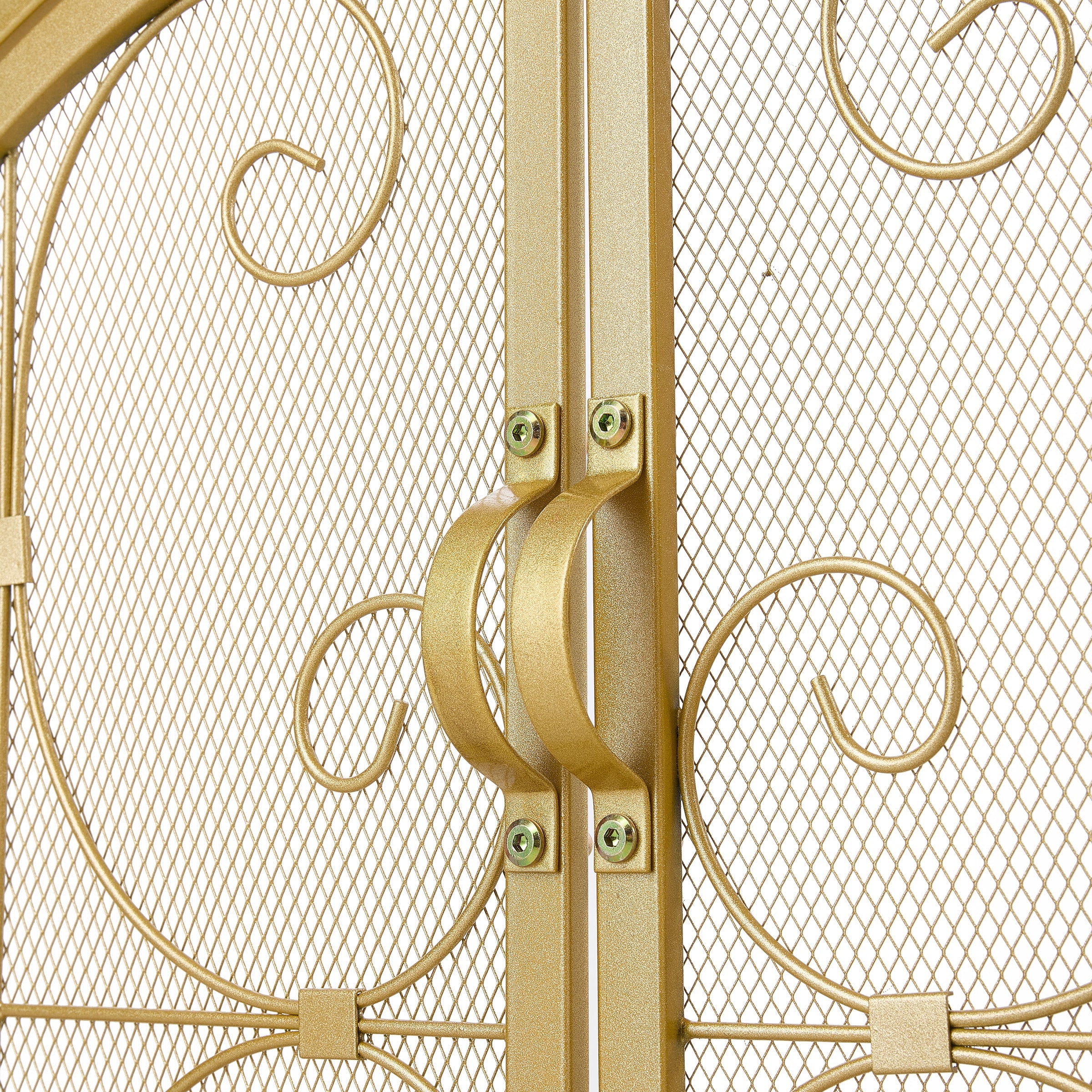 Iron Fireplace Screen Gold Powder Coated – 90x32x78.8cm
