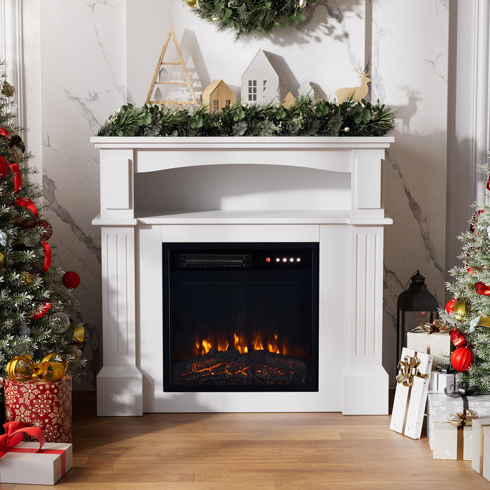 Fireplace Cabinet with 18inch Electric Fire | Touchscreen-enabled, remote-controlled, timer-operated