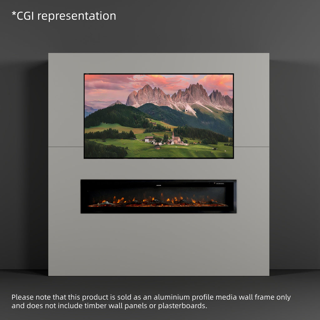 Easy-to-Install Aluminum Profile Media Wall Frame