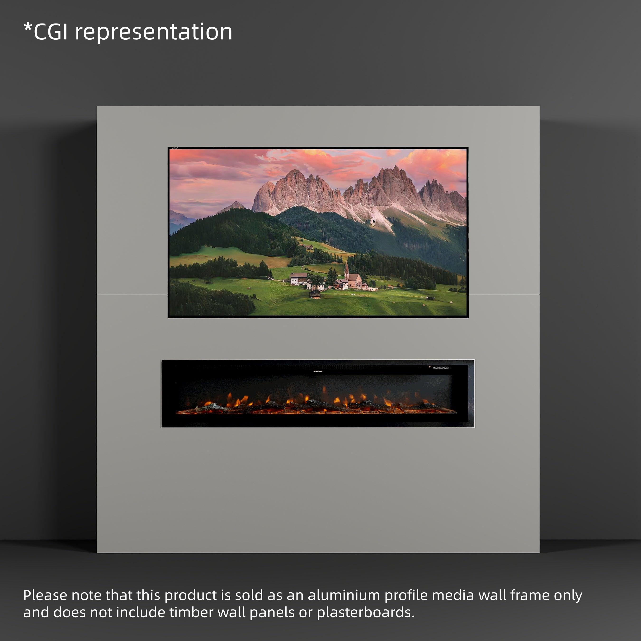 Easy-to-Install Aluminum Profile Media Wall Frame