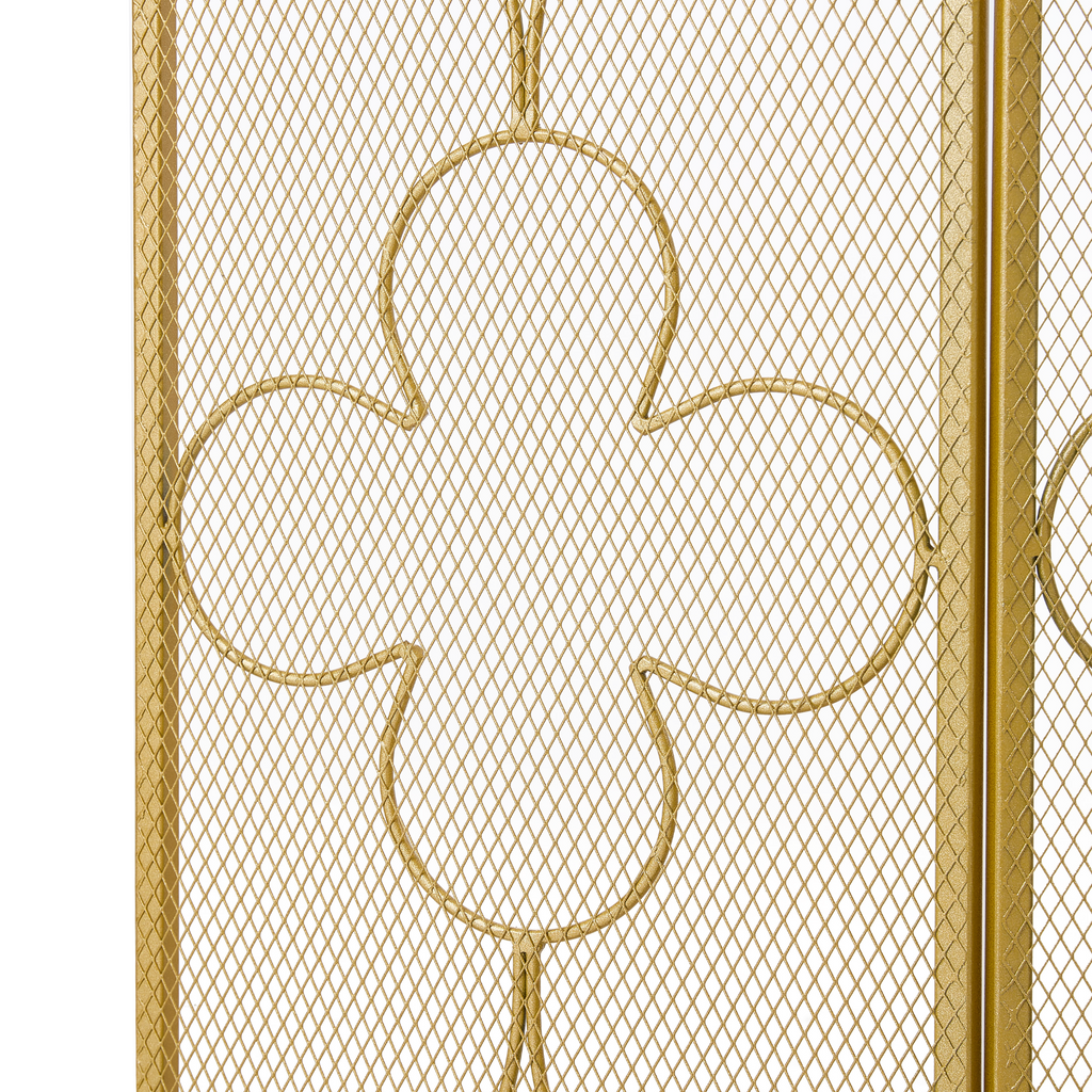Iron Fireplace Screen Gold Powder Coated – 122x2.3x77.5cm