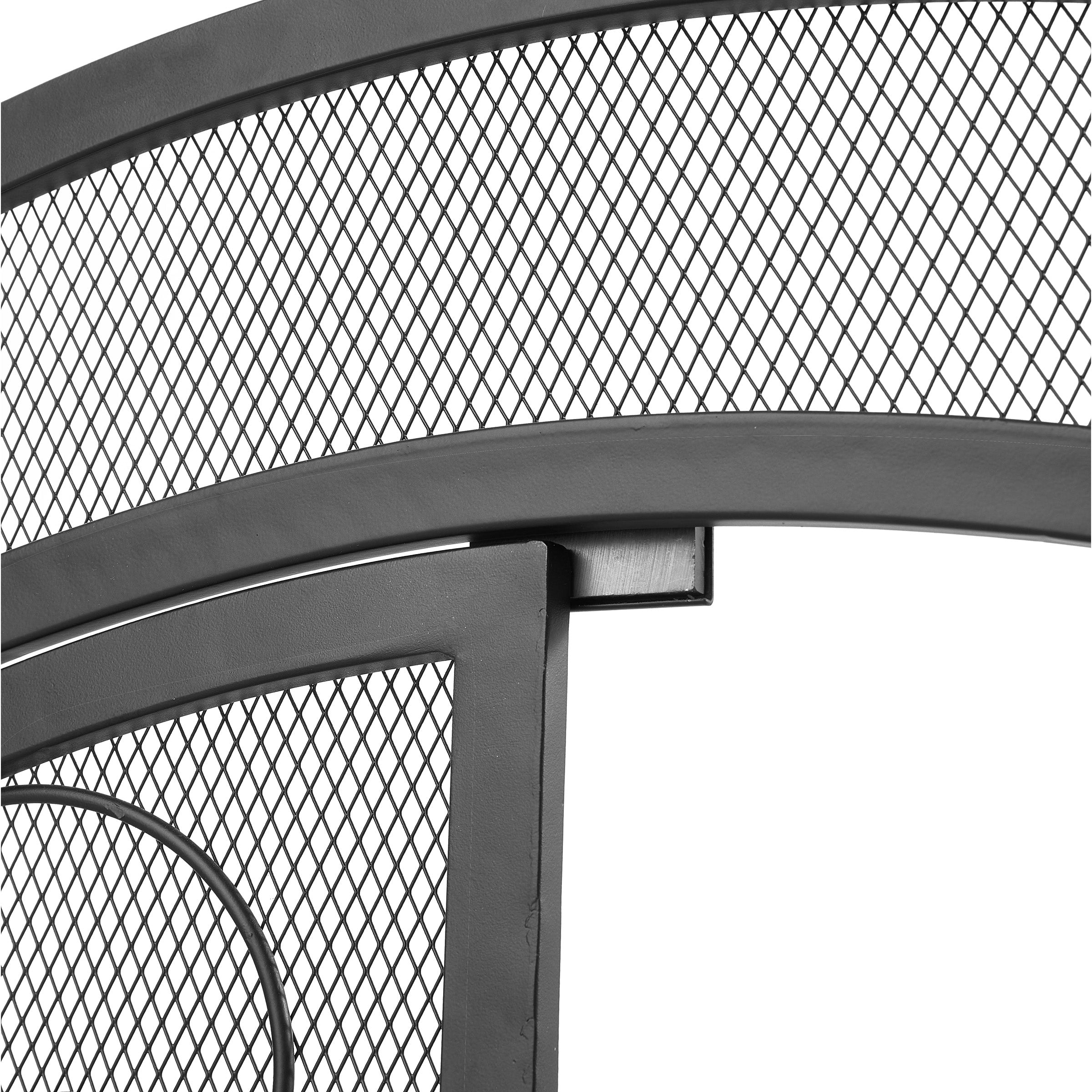 Iron Fireplace Screen Black Powder Coated – 90x32x78.8cm