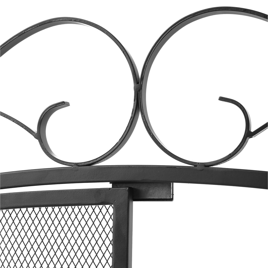 Iron Fireplace Screen Black Powder Coated – 114.7x84x16.5cm