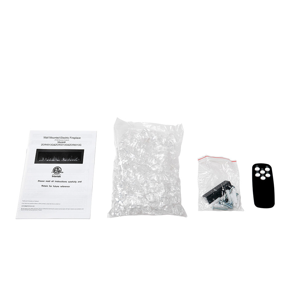 Media Wall Fireplace | 3-in-1 Electric Fireplace Insert with Realistic LED Flames