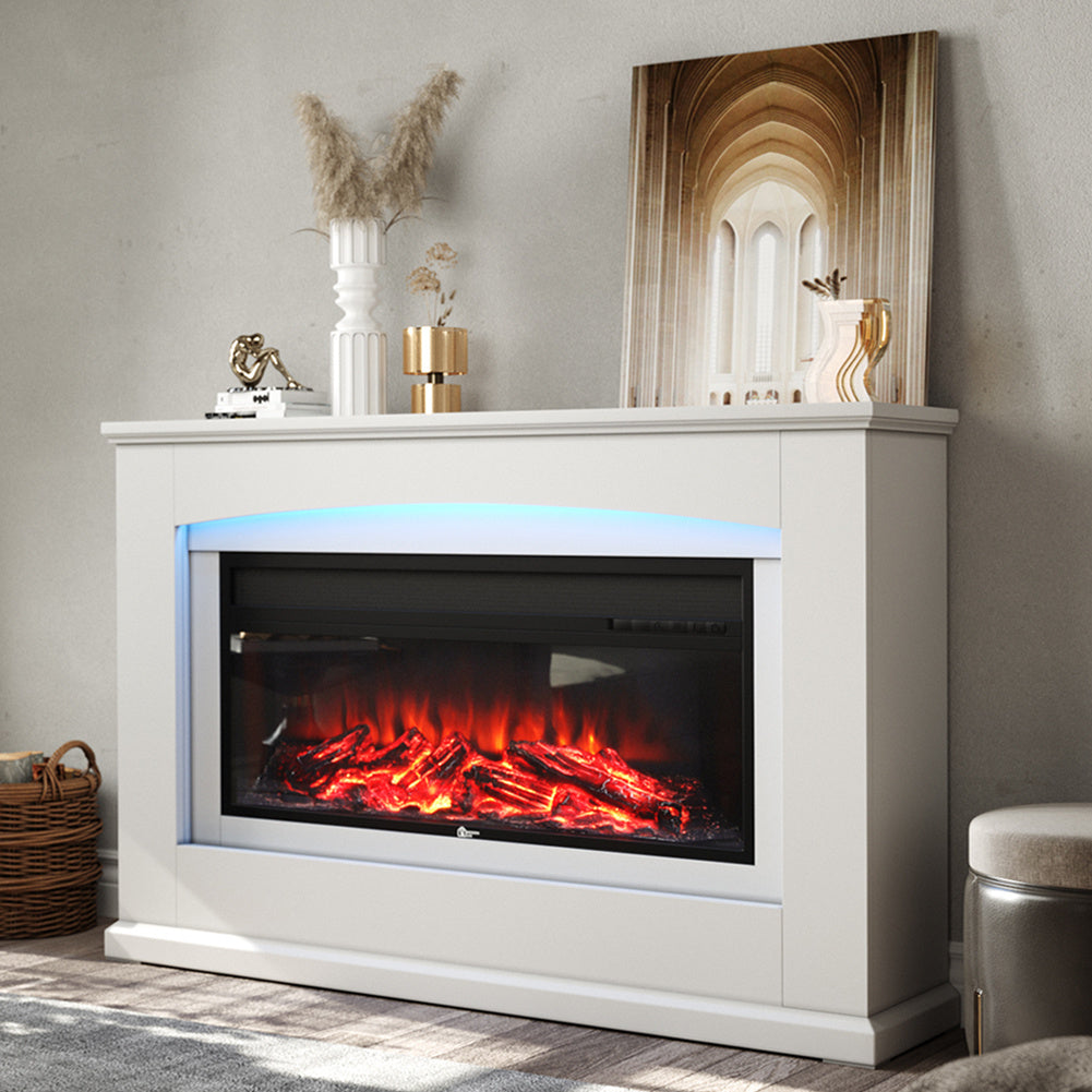 Sophisticated Mantel Electric Fireplace Suite with 7-Colour LED Lights