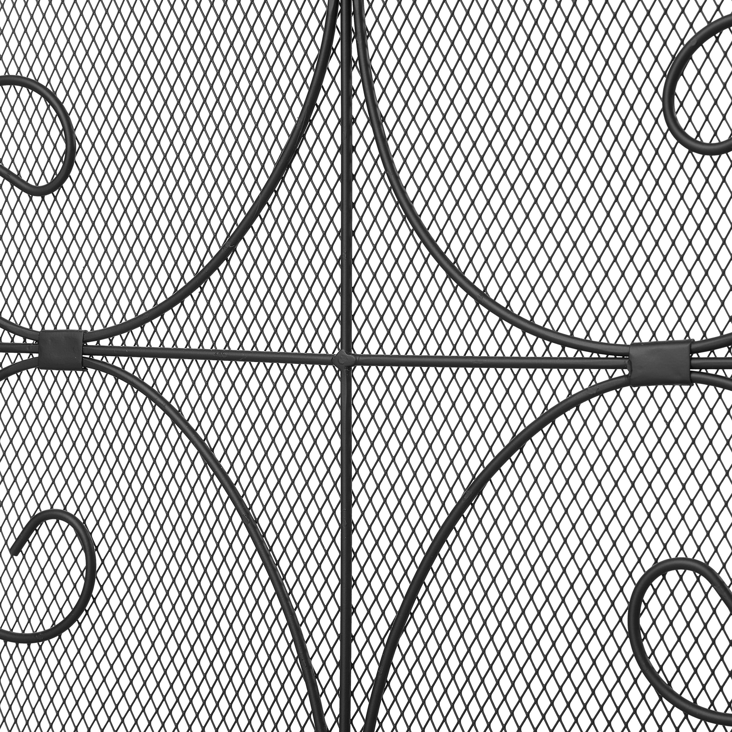 Iron Fireplace Screen Black Powder Coated – 90x32x78.8cm