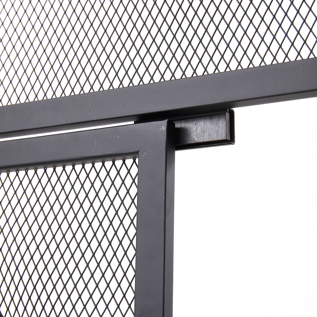 Iron Fireplace Screen Black Powder Coated – 89x25x71.5cm