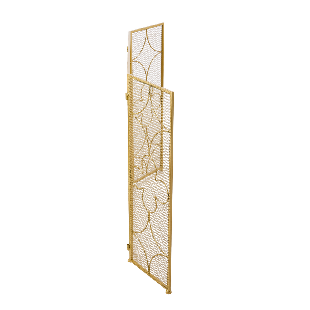 Iron Fireplace Screen Gold Powder Coated – 122x2.3x77.5cm
