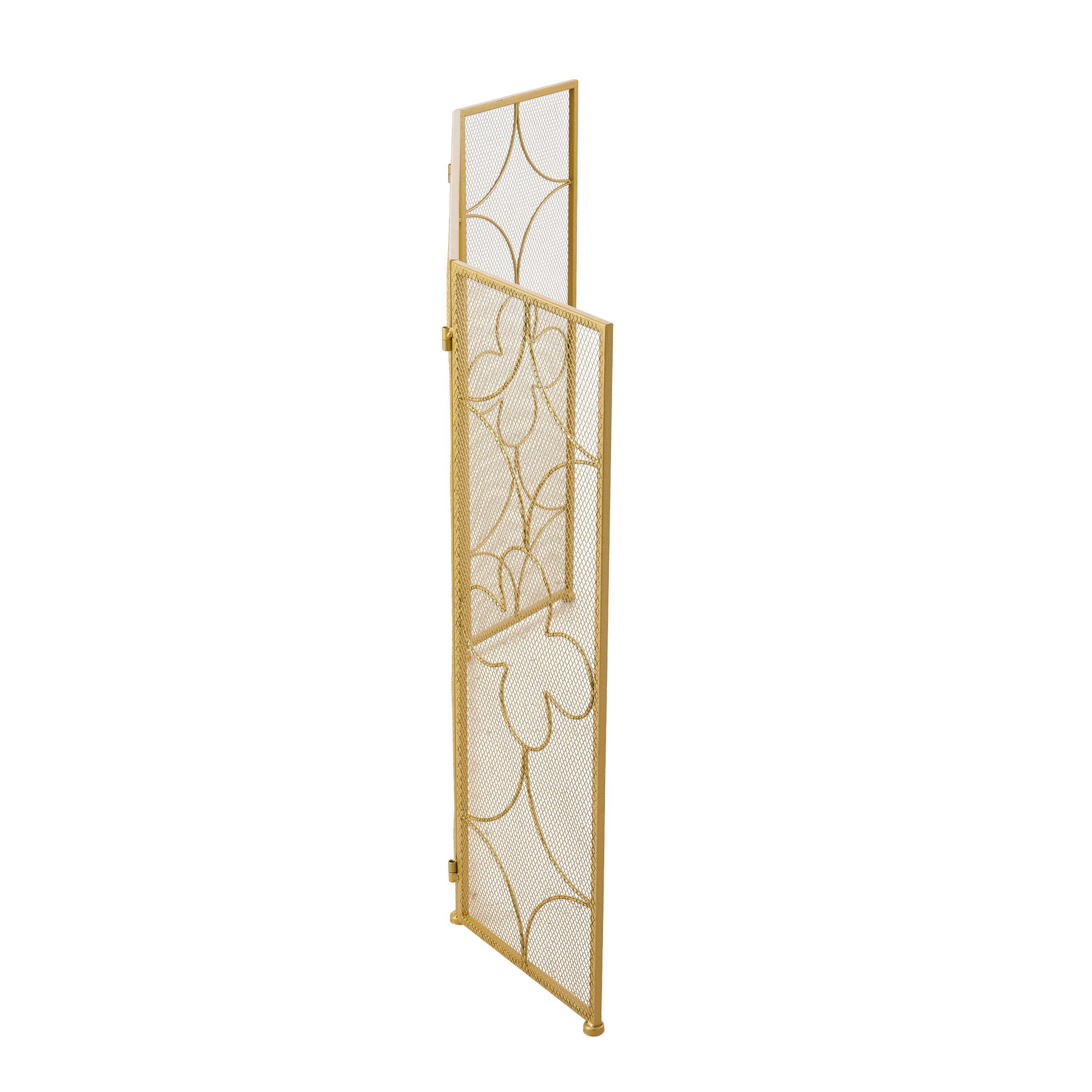 Iron Fireplace Screen Gold Powder Coated – 122x2.3x77.5cm