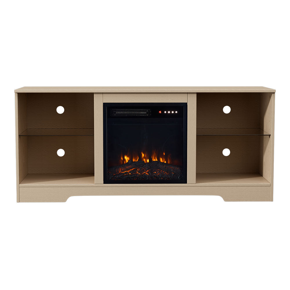 Fireplace Cabinet with 18inch Electric Fire | Touchscreen-enabled, remote-controlled, timer-operated