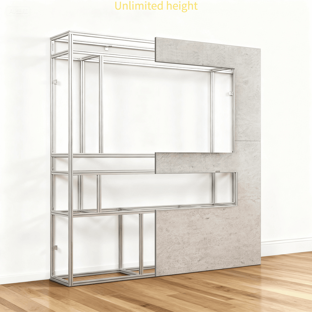 Easy-to-Install Aluminum Profile Media Wall Frame