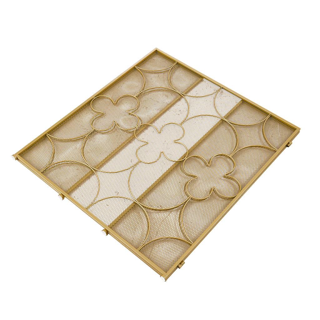 Iron Fireplace Screen Gold Powder Coated – 122x2.3x77.5cm