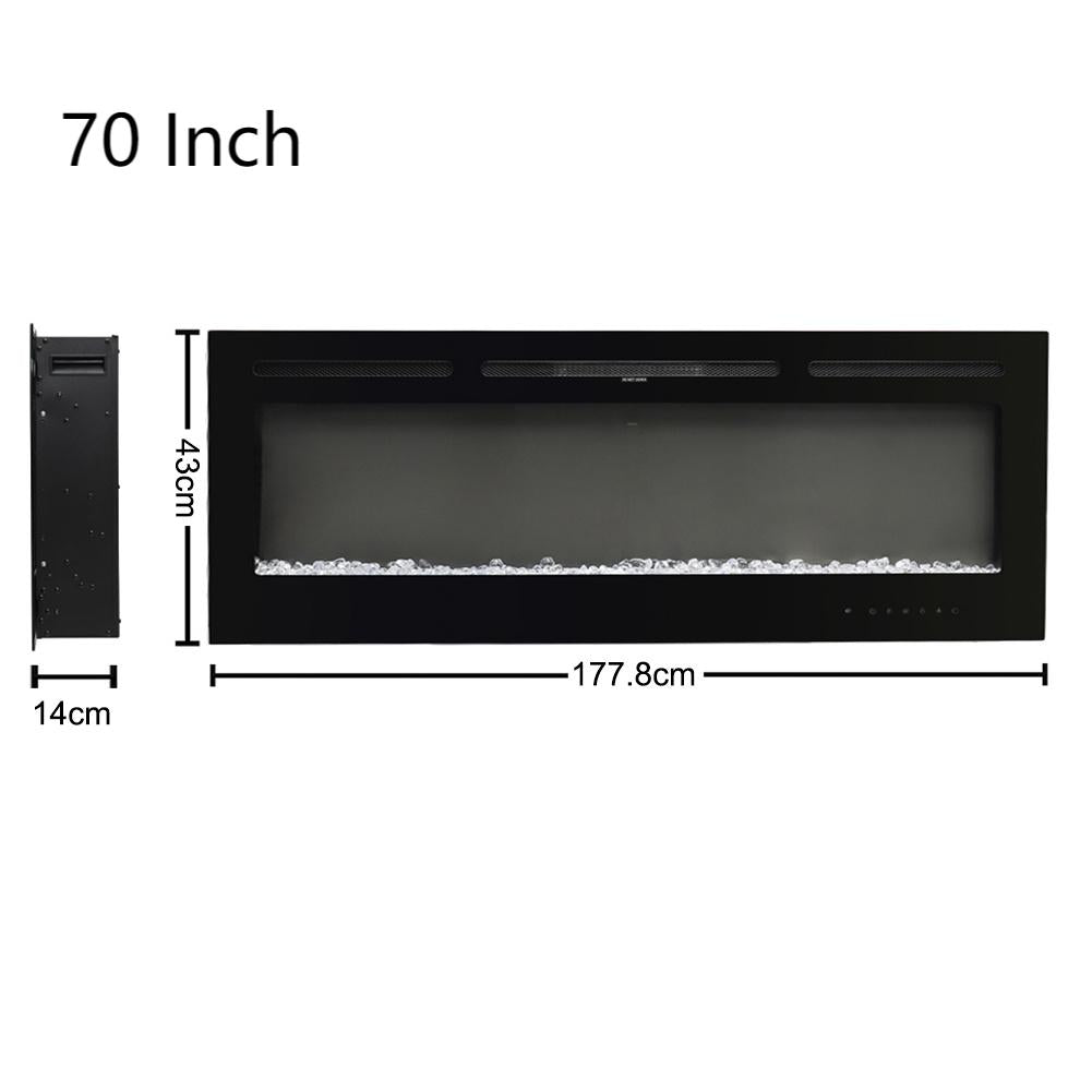 40/50/60/70/80inch Remote-Controlled LED Wall Mounted Electric Fireplace