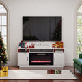 30Inch Electric Fireplace with TV Stand | Large Media Cabinet with 24 Colour Options