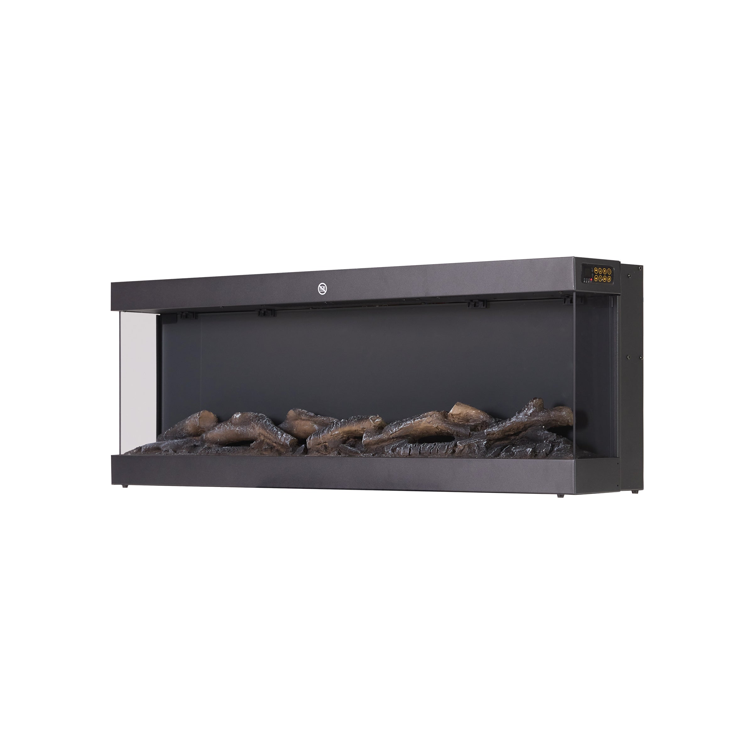 Smallbee 3-Sided Panoramic Media Wall Electric Fireplace, WiFi App Control