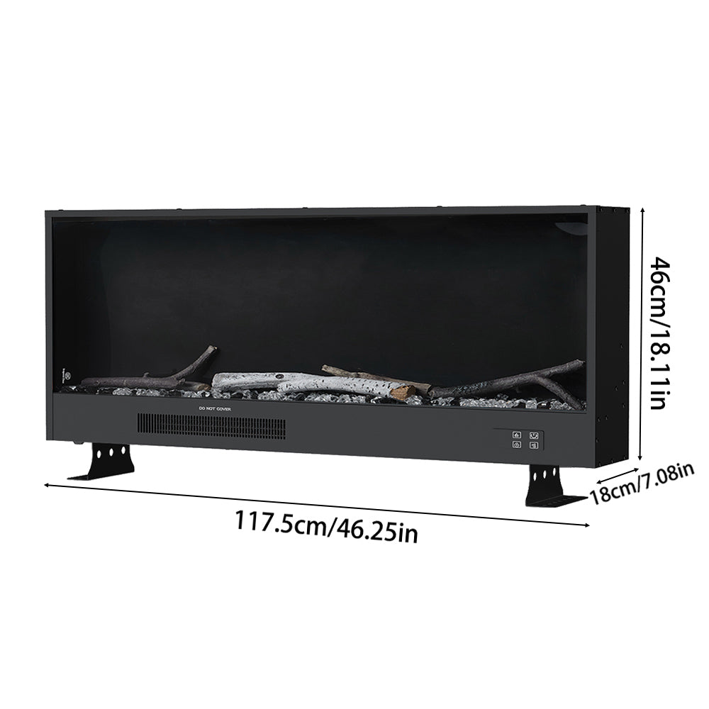 33/46/58inch WiFi Electric Fireplace with LED Display, Realistic Flame Effect & App Control