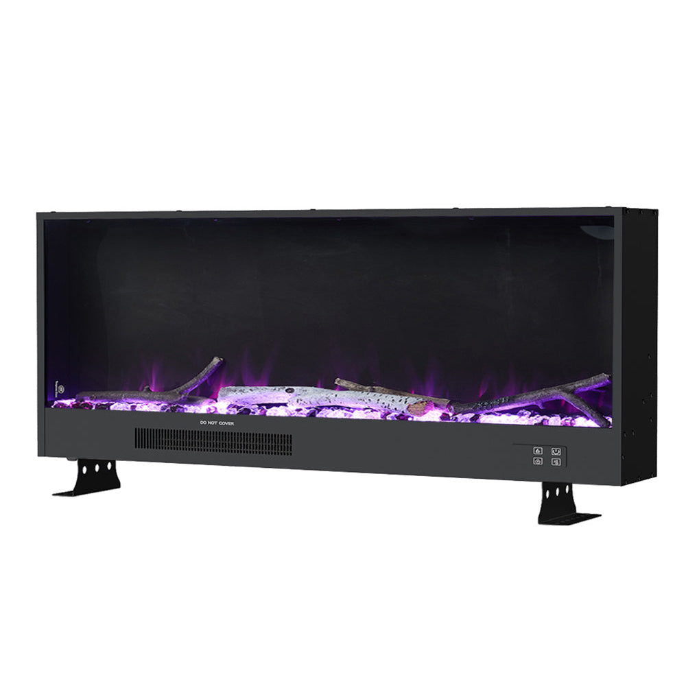 33/46/58inch WiFi Electric Fireplace with LED Display, Realistic Flame Effect & App Control