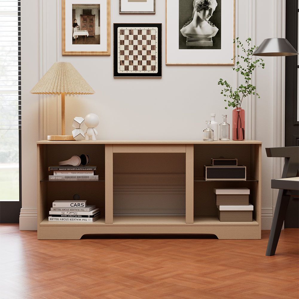 Fireplace Cabinet with 18inch Electric Fire | Touchscreen-enabled, remote-controlled, timer-operated