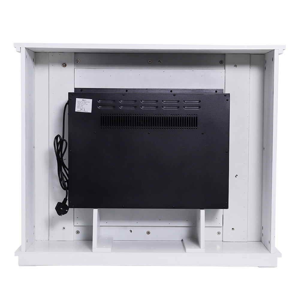 Elegant 39-Inch Freestanding Electric Fireplace Suite with Wooden Mantel