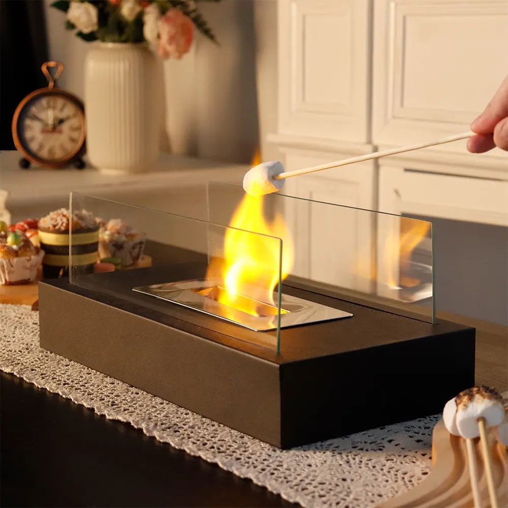 Tabletop Bio Ethanol Fireplace – Real Flame | Portable Indoor & Outdoor Use