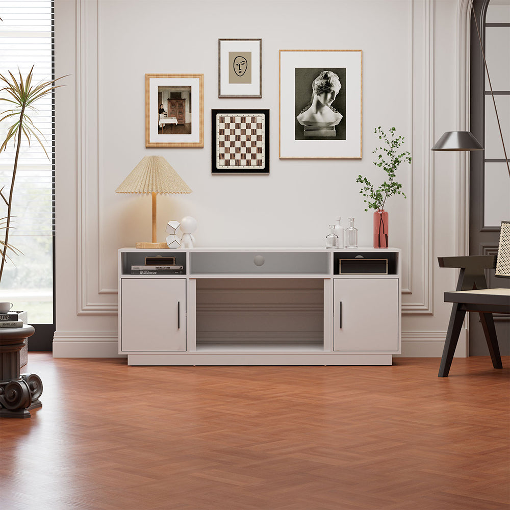 30Inch Electric Fireplace with TV Stand | Large Media Cabinet with 24 Colour Options